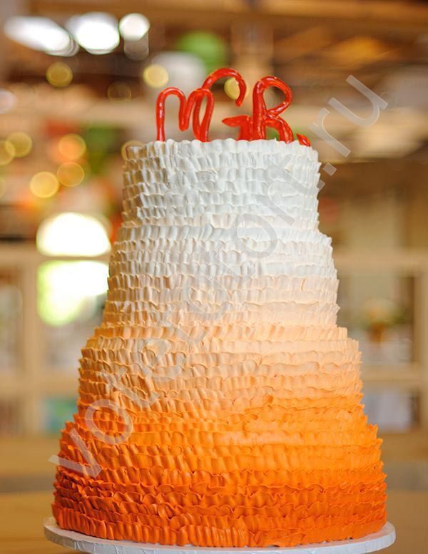 Оранжевый свадебный торт Арт. 8-1655